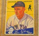 Picture of 1934 Series # 53 George Watkins Lou Gehrig Says baseball card vintage rare. good condition. 