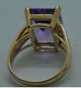 Picture of 14KT YELLOW GOLD RING SIZE 9 ;7.9 GRAMS WITH AMETHYST STONE PRE OWNED. VERY GOOD CONDITION. # 851570-1