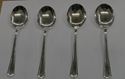 Picture of Set of 4 Sterling Silver Soup Spoons Gorham Silver 155.5 grams. pre owned. very good condition. 