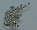 Picture of STERLING SILVER FLOWER MARCASITE PIN 16.3 GRAMS VINTAGE . PRE OWNED. VERY GOOD CONDITION. 