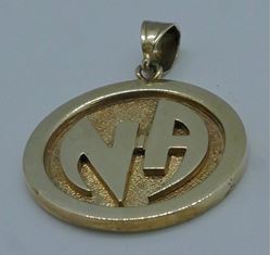 Picture of 10kt yellow gold pendant 'NA' initials 8 grams 797156-1