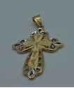 Picture of 14kt yellow gold cross with words " It was then that i carried you" 2.8 grams 835992-1