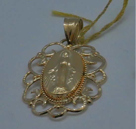 Picture of 10kt yellow gold Virgin Mary pendant 1.3 grams 828366-1