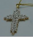 Picture of 10kt white gold cross pendant with 0.15pts diamonds 2.1 grams 827549-3