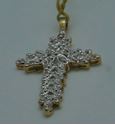 Picture of 10kt white gold cross pendant with 0.15pts diamonds 2.1 grams 827549-3