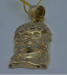 Picture of 10kt yellow gold Jesus pendant with czs 3.3 grams 854067-2 