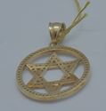 Picture of 10kt yellow gold pendant "star of David " 3.9 grams with czs 849988-2