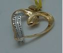 Picture of 10kt yellow gold heart pendant with 0.25 pts of diamonds 2 grams 840537-2