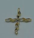 Picture of 10kt yellow gold cross with 9 small diamonds 1.7 grams 832066-2