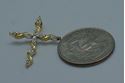 Picture of 10kt yellow gold cross with 9 small diamonds 1.7 grams 832066-2