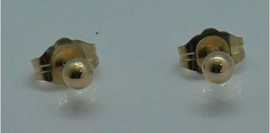 Picture of 14kt yellow gold stud earrings 0.4 grams 843351-2