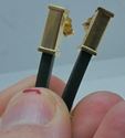 Picture of 14kt yellow gold earrings with black rubber 3.8 grams 279037-4 