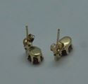 Picture of 14kt yellow gold earrings with 2red rubies and 2 small diamonds 0.6 grams 824168-1