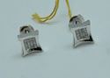 Picture of 10kt white gold ladies earrings with 32 princess cut stones 0.25pts 2.6 grams 802295-1