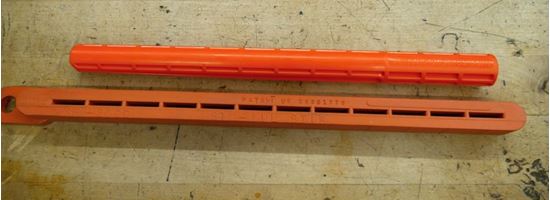 Picture of M&A Products - Staple Stick - SS2000 - ORANGE & Insulating High Voltage Rubber Glove Inspection Tool.new . out of box. lot of 2 .